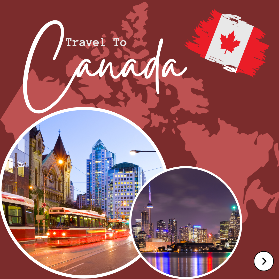 Red and White Travel to Canada Promotion Instagram Post